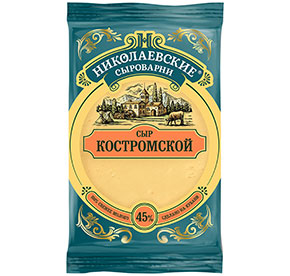 Сыр Костромской 45% Сыры Кубани  200гр
